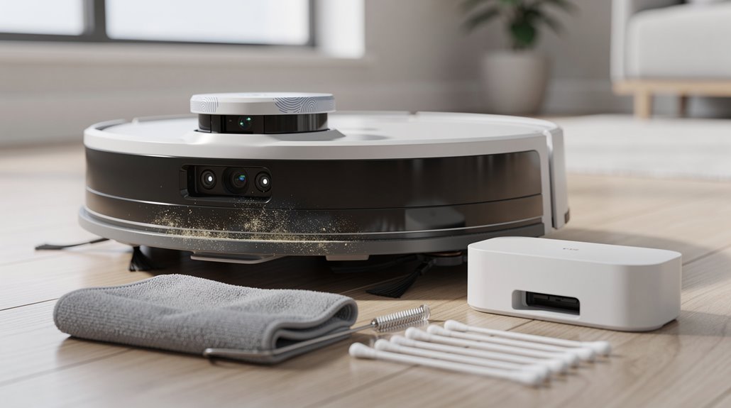 clean cliff sensors and lidar