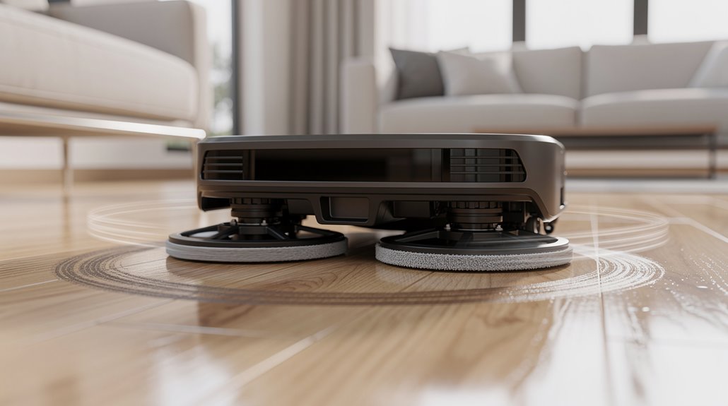 counter rotating discs scrubbed floors