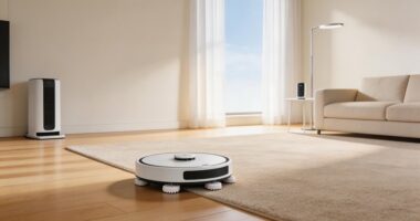 robot mops lift on carpets