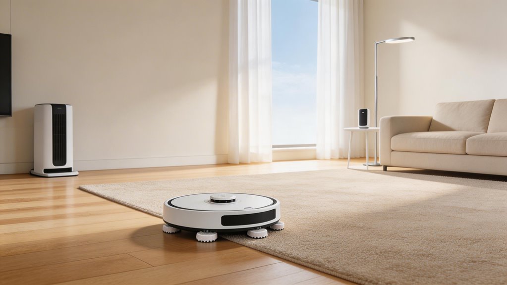 robot mops lift on carpets