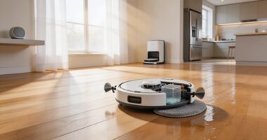 simultaneous vacuuming and mopping