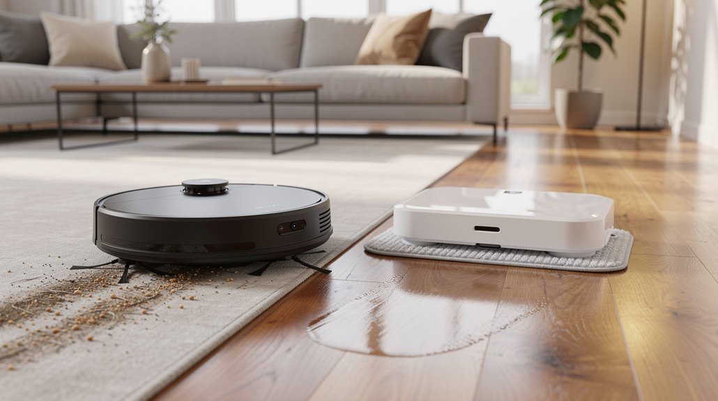 suction lifts debris before mopping